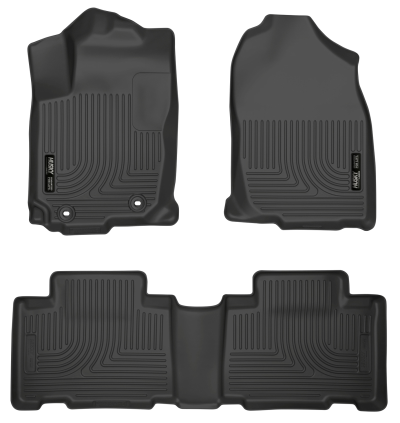 Toyota RAV4 Floor Mats - Front & 2nd Seat - Husky Liners - Weatherbeater - Black - `13-`27